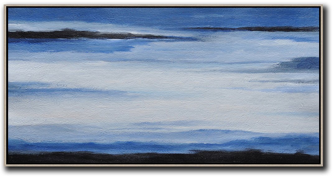 Hand painted Panoramic Abstract painting, horizontal abstract landscape art canvas painting buy abstract paintings